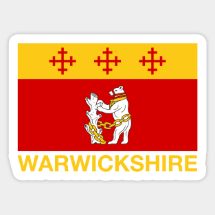 Warwickshire Standing Bear Flag - England Sticker